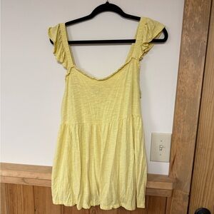 Torrid Yellow Ruffle Sleeve Tank